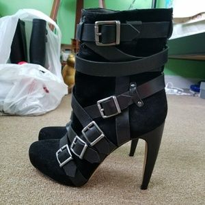 Sam Edelman Suede Heel Bondage Boots